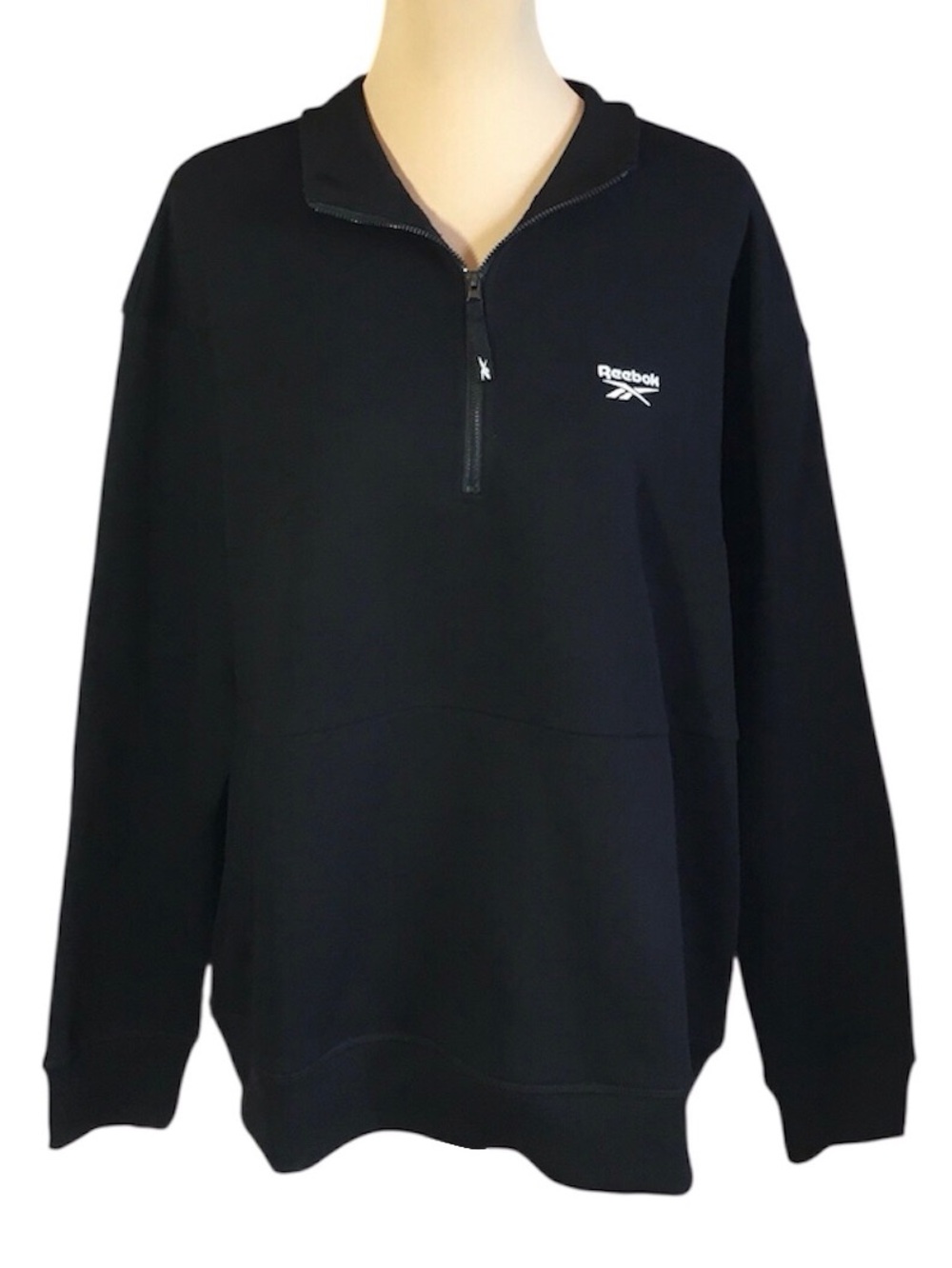 Reebok Half-zip Midweight Cotton-poly Fleece Sweatshirt, Women's XL, NWT
